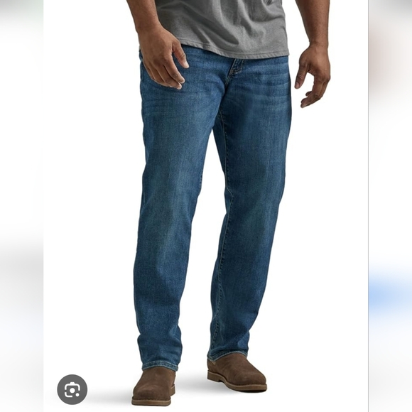 NWT LEE MENS TAPER Cut LEG STRETCH JEANS 42 X 30 Denim Levis Relaxed Western - Picture 1 of 8